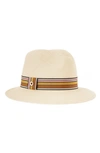 Loro Piana The Suitcase Stripe Ingrid Grosgrain-trimmed Toquilla Straw Panama Hat In Beige
