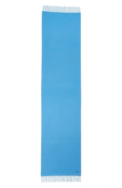 Loro Piana Cashmere Sciarpa Two-tone Fringe-trim Scarf In Blue/gray
