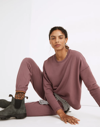 Madewell Mwl Superbrushed Easygoing Sweatshirt In Manor Purple