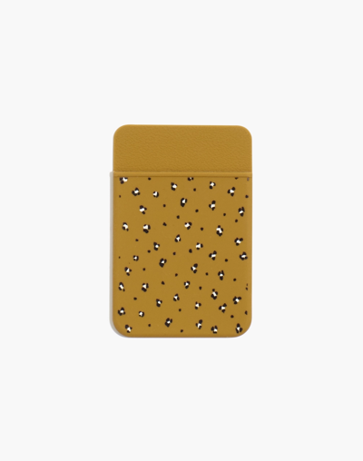 Mw Silicone Stick-on Phone Wallet In Bronzed Lichen