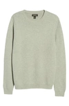 Nordstrom Popcorn Stitch Cotton Blend Crewneck Sweater In Grey Heather