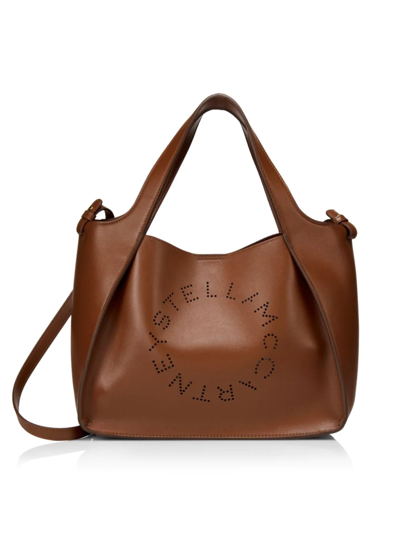 Stella Mccartney Stella Logo Tote In Cinnamon