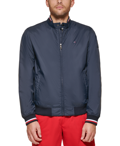 Tommy Hilfiger Men's Lightweight Spring Bomber Jacket In Navy