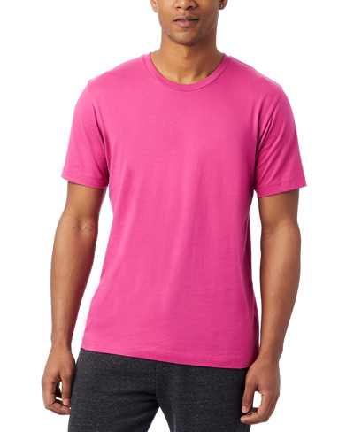 Alternative Apparel Men's Short Sleeves Go-to T-shirt In Berry Pink