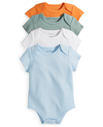 First Impressions Baby Boys Bodysuits, Pack Of 4, Created For Macy's In Spacious Skies