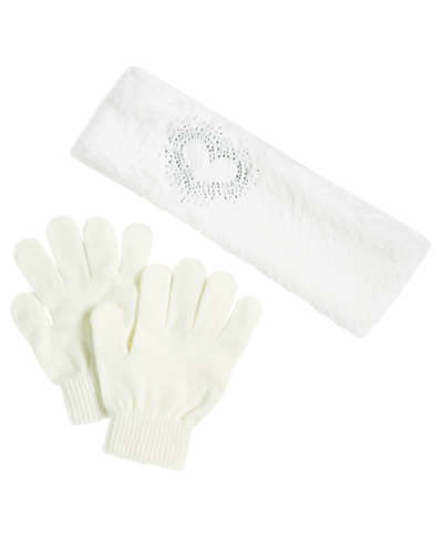 Berkshire Babies' Little Girls Fashion Headband And Gloves Set In Natural