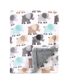 LUVABLE FRIENDS BABY GIRLS AND BOYS PLUSH BLANKET WITH SHERPA BACK