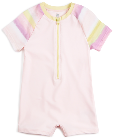 Id Ideology Babies' Toddler & Little Girls 1-pc. Rash Guard, Created For Macy's In Barely Pink