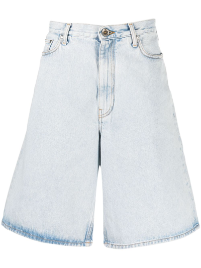 OFF-WHITE SINGLE ARROW SKATE DENIM SHORTS