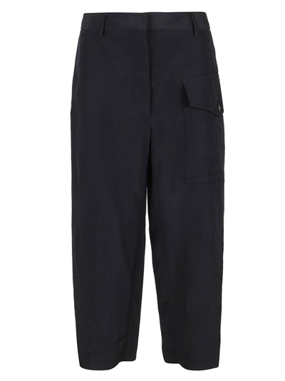 Stella Mccartney High-waisted Cropped Trousers In Black