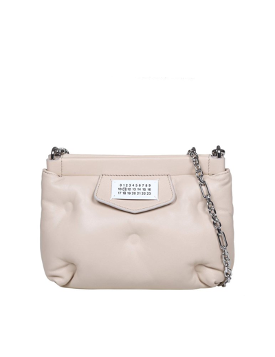 Maison Margiela Clutch Glam In Cream Color Leather