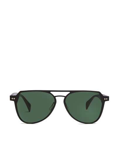 Yohji Yamamoto Aviator Frame Sunglasses In Black