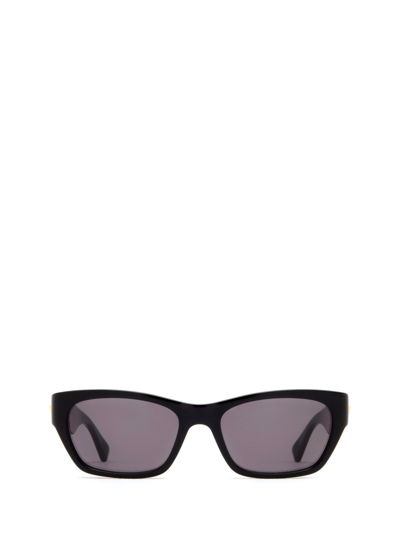 Bottega Veneta Bv1143s Acetate Rectangular-frame Sunglasses In Black