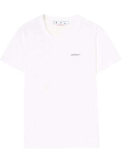 Off-white Floral-arrows Cotton T-shirt In White