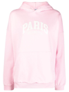 Balenciaga Cities Oversized Appliquéd Cotton-jersey Hoodie In Baby Pink White