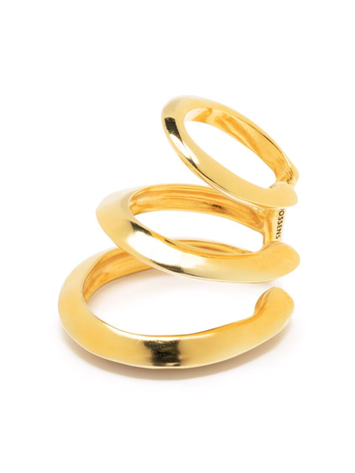 Goossens Spiral Trio Ear Cuff In Gold