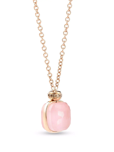 Pomellato Women's Nudo Classic 18k Rose Gold, Quartz, Chalcedony & Diamond Necklace