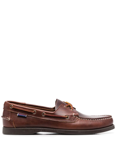 Sebago Lace-up Detail Loafers In Braun