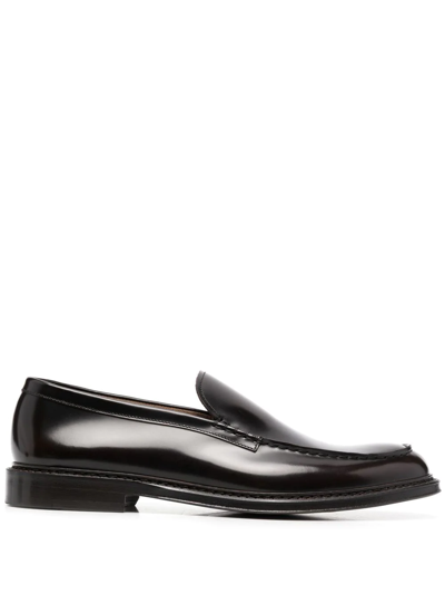 Doucal's High-shine Finish Loafers In Braun