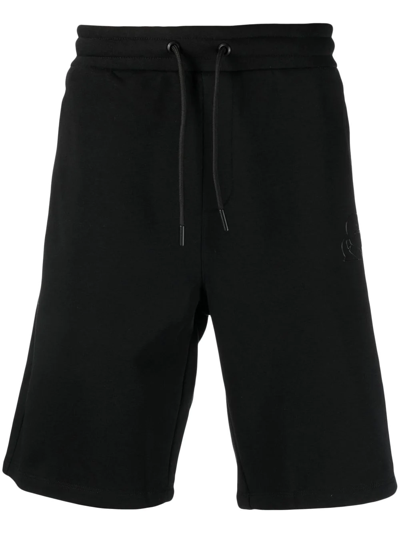 Karl Lagerfeld Drawstring Track Shorts In Black
