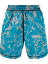 ARIES ABSTRACT PATTERN ELASTICATED SHORTS