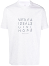 Brunello Cucinelli Slogan-print Short-sleeved T-shirt In Grau