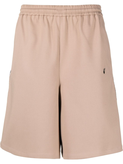 Off-white Printed Arrows Panel Shorts In Black