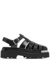 PETER DO CAGED LEATHER SANDALS