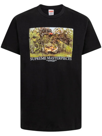 Supreme Masterpieces Graphic-print T-shirt In Black
