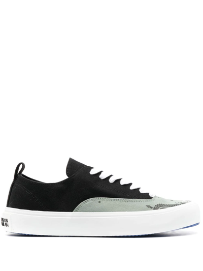 Marcelo Burlon County Of Milan Black & Green Og Viento Low Top Sneakers In Black/green