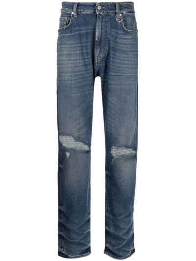 Represent High-waist Tapered Jeans In Blau