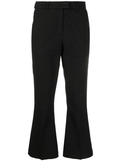 Jacob Cohen Flared Cropped Trousers In Schwarz