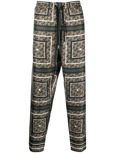 Les Hommes All-over Graphic-print Trousers In Grün