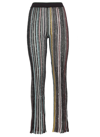 Missoni Metallic Striped Paillette Straight-leg Trousers In Red