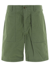 Engineered Garments High-waisted Straight-leg Shorts In Green