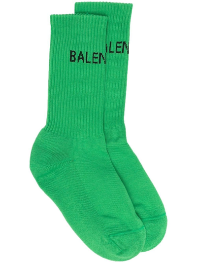 Balenciaga Logo-print Tennis Socks In Green
