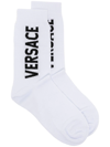 VERSACE LOGO-LETTERING ANKLE SOCKS