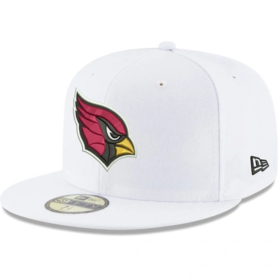New Era White Arizona Cardinals Omaha 59fifty Fitted Hat