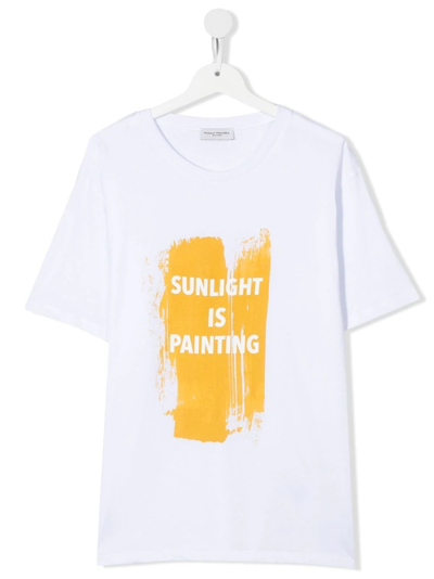 Paolo Pecora Teen Slogan-print T-shirt In White
