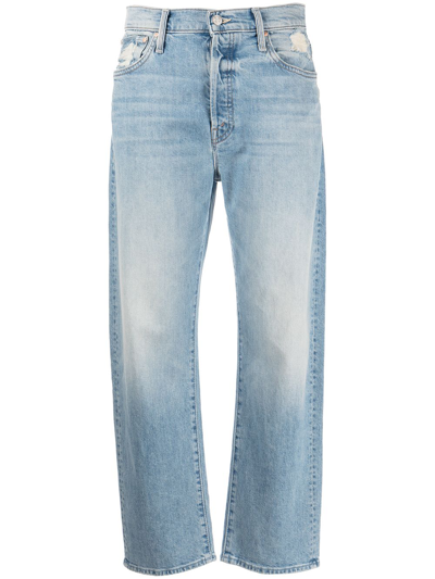 Mother The Ditcher Cropped Straight Leg Jeans In Multi