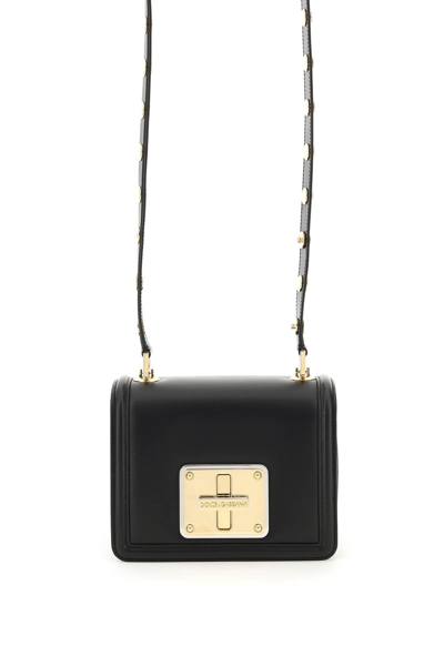 Dolce & Gabbana Leather Lola Crossbody Bag In Black