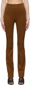 Atlein Tan Viscose Trousers In C0456 Chestnut