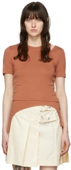 HELMUT LANG SSENSE EXCLUSIVE BROWN T-SHIRT