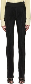 Atlein Black Polyester Trousers In C0114 Black