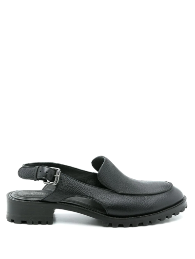 Studio Chofakian Buckle-fastening Leather Loafers In Black