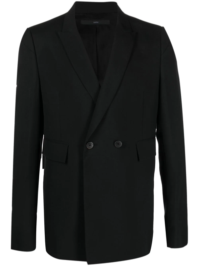 Sapio Tailored Double-breasted Blazer In Black