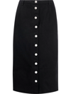 RAF SIMONS BUTTON-DOWN MIDI SKIRT