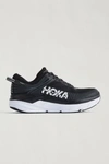 Hoka Bondi 7 Running Shoe In Black + White
