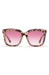 Diff 54mm Hailey Square Sunglasses In Blush Tortoise