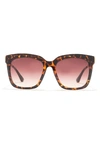 Diff 54mm Hailey Square Sunglasses In Dark Tortoise